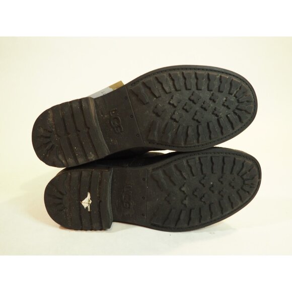 Ugg Black Suede Black Snakeskin Detail Zipper Ankle Boots, Size 7 (US) - Picture 6 of 10